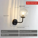 Axyaa Gold Modern Glass Ball LED Wall Sconce for Living Bedroom Decor