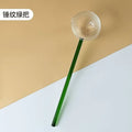 Axyaa Glass Spoon with Colored Heat-Resistant Handle for Home