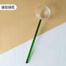 Axyaa Glass Spoon with Colored Heat-Resistant Handle for Home