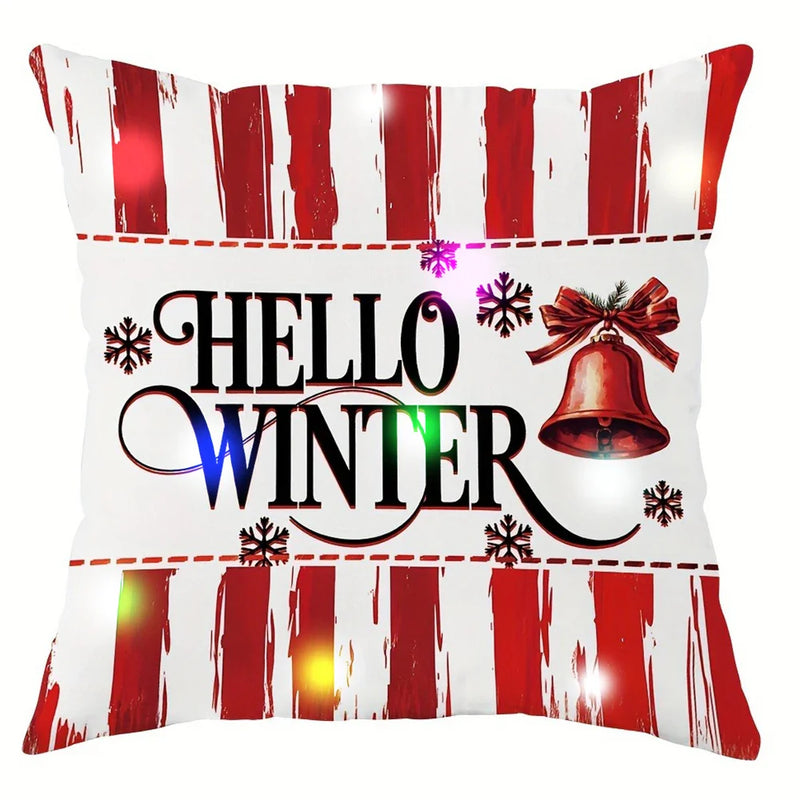 Axyaa Christmas LED Luminous Pillowcase - Santa Claus Snowman Design