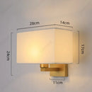 Axyaa LED Fabric Lampshade Aluminum Base Wall Lamp for Home Living Room & Bedroom