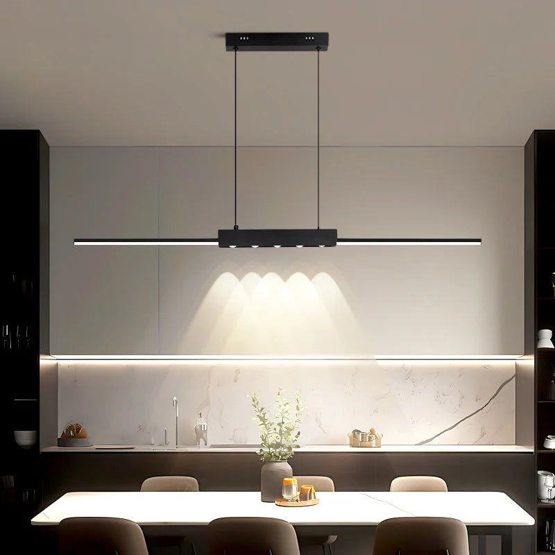 Axyaa LED Pendant Lamp: Modern Minimalist Stripe Design for Bedroom Living Room Lighting