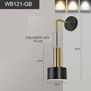 Axyaa LED Copper Line Pipe Wall Sconce with Acrylic Lampshade for Bedroom and Living Room