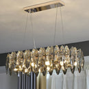 Axyaa Crystal LED Hanging Chandelier for Elegant Home Decor Lighting