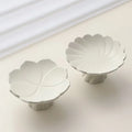 Axyaa White Ceramic Lace Fruit Plate Set