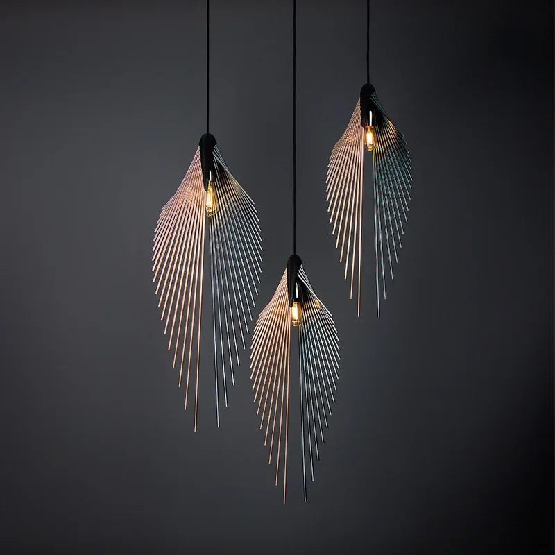 Axyaa Designer LED Flying Wing Chandelier Pendant Lamps for Living Room Lighting