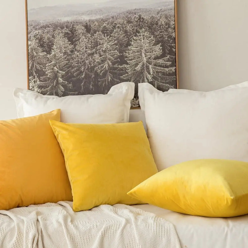 Axyaa Velvet Pillow Cover - Soft Nordic Style Living Room Cushion Cover