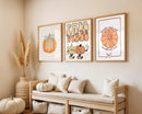 Axyaa Pumpkin Art Canvas Print Set for Modern Home Decor