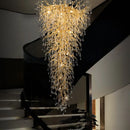 Axyaa Luxury Crystal Ceiling Chandelier for Modern Living Room Hall Stairs
