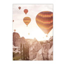 Axyaa Moroccan Landscape Canvas Art Wall Print - Floral Hot Air Balloon Posters