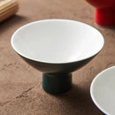Axyaa High Foot Ceramic Dessert Bowl for Hotel and Restaurant - Artistic Snack Plate
