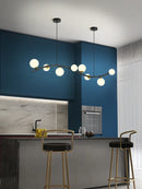 Axyaa Nordic Iron Glass Ball Chandelier LED Light for Home and Business
