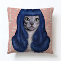 Axyaa Cartoon Animal Linen Pillowcase for Home Sofa Decor