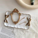 Axyaa Bow Tie Tray Resin Dessert Plate Home Decor Fruit Plate Jewelry Tray