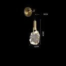 Axyaa Crystal LED Wall Lights Modern Copper Nordic Indoor Decor Wandlamp