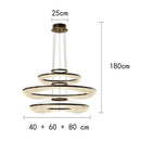 Axyaa Modern Ring LED Pendant Chandeliers for Living Room and Dining Room