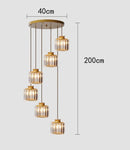 Axyaa Modern Ring Stairs LED Pendant Chandelier for Living & Dining Room Lighting