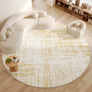 Axyaa Plush Round Carpet: Soft, Fluffy Rug for Luxurious Living Room & Bedroom