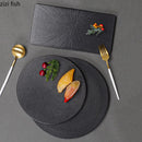 Axya Spiral Texture Melamine Steak Sushi Sashimi Plate Set for Restaurant Dining