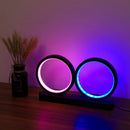 Axyaa Aluminum Double-circle Decorative Lamp for Bedroom and Living Room