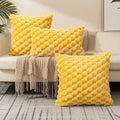 Axyaa Soft Plush Pineapple Grid Turtle Cushion Cover Cream White Sofa Pillow Cover
