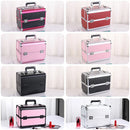 Axyaa Professional 4-Tray Makeup Train Box with Lock and Compartment