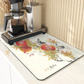 Axyaa Chinese Style Flowers Pattern Cup Mat Set for Dining Table
