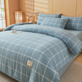 Axyaa Plaid Striped 100% Cotton Comforter Blanket for Warmth & Comfort