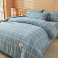 Axyaa Plaid Striped Cotton Comforter: Soft & Warm Bedding Quilt