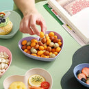 Axyaa Love Bone Plates Set - 5pcs PP Material Reusable for Kitchen, Picnic, Camping