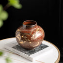 Axyaa Retro Red Ceramic Vase for Desk Decor and Flower Arrangement
