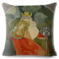 Beige Art Nouveau Gallery Cushion Cover for Home Decor - Axyaa