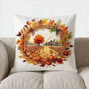 Autumn Pumpkins Decorative Throw Pillow Cover by Axyaa - for Sofa, Bedroom, Car