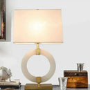 Axyaa Marble Table Lamp - Modern LED Desk Light for Home Decor