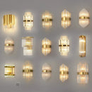 Axyaa Black Gold Crystal Wall Sconce Light for Home Decor