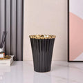 Axyaa Crown Ceramic Vase, Gold Black White, Home Decor, Luxury Floral Ware