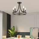 Axyaa Retro Iron Art Chandelier - Simple & Elegant Black Dining Room Ceiling Light