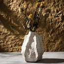 Axyaa White Ceramic Vase: Nordic Minimalist Home Decor for Living Room, Dining Table & Dry Flowers