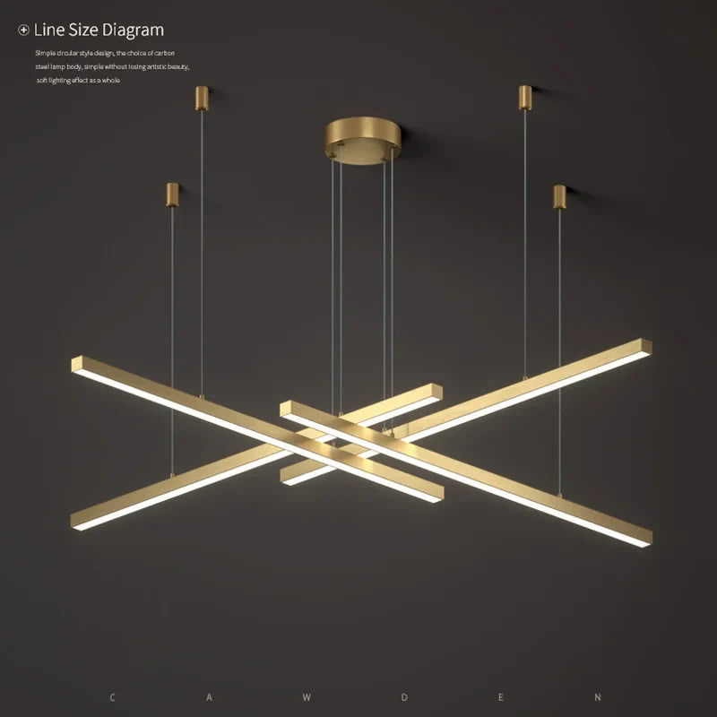 Luxury LED Pendant Chandelier by Axya for Dining Room Bedroom Lighting