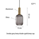 Axyaa Nordic Vintage Glass Pendant Lamp E27LED Bulb Bar Table Lamp