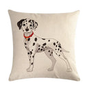Axyaa Cute Pet Dog Pattern Linen Pillowcase for Home and Office Decor 45*45cm