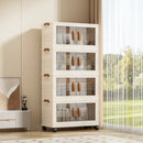 Axyaa 50cm Wide Folding Plastic Wardrobe with Doors for Bedroom/Living Room Storage