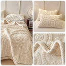 Axyaa Velvet Carved Winter Bed Blanket | Luxury Thick Plush Sofa Throw Blanket