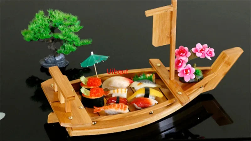 Axya 90cm Wooden Sushi Boat Tray for Seafood & Sashimi Assorted Cold Dish