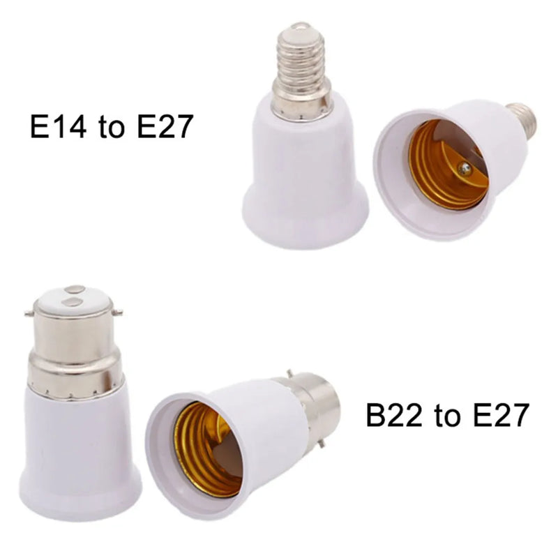 Axyaa B22 to E27/E14 to E27 Lamp Base Converter Socket Adapter