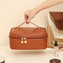 Axyaa Square PU Leather Makeup Organizer for Women's Cosmetic Storage
