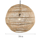 Natural Bamboo Wicker Chandelier Lampshade by Axyaa