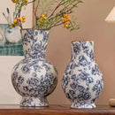 Axyaa Blue and White Chinese Porcelain Vase for Home Decor
