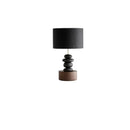 Axyaa Wood Fabric LED Table Lamp: Nordic Style Luxury Home Decor for Study, Bedroom Desk