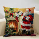 Axyaa Christmas Tree Santa Claus Cushion Cover 45x45cm